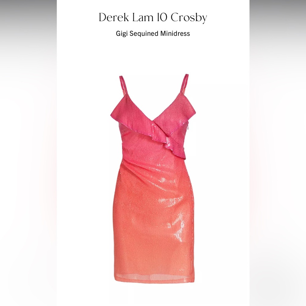 Derek Lam 10 Crosby NWT Gigi Ombré Sequin Mini sz 6 Homecoming
